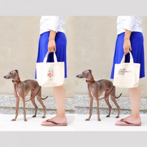 「好きなメッセージを入れる事ができる」小さな「イタグレ」トートバッグ