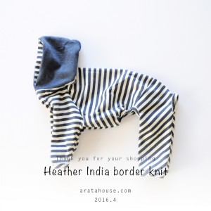 製作した犬服のご紹介 FASHION SHOW 002|「カンガルーポケットのスター☆ウエア」「杢天竺ボーダーニット」「Cool Marine Border」