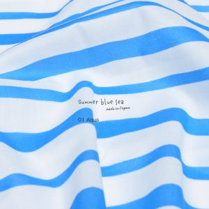 犬服|Summer blue sea|日本製綿100%フリーハンドボーダー|選べる3タイプ×2カラー(アクア/ヨットブルー)