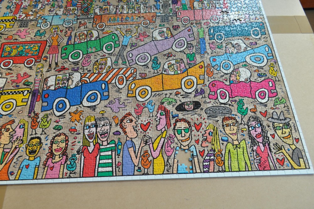 5000ピースのジグソーパズルを自宅の壁に飾ろう|開封から46日目