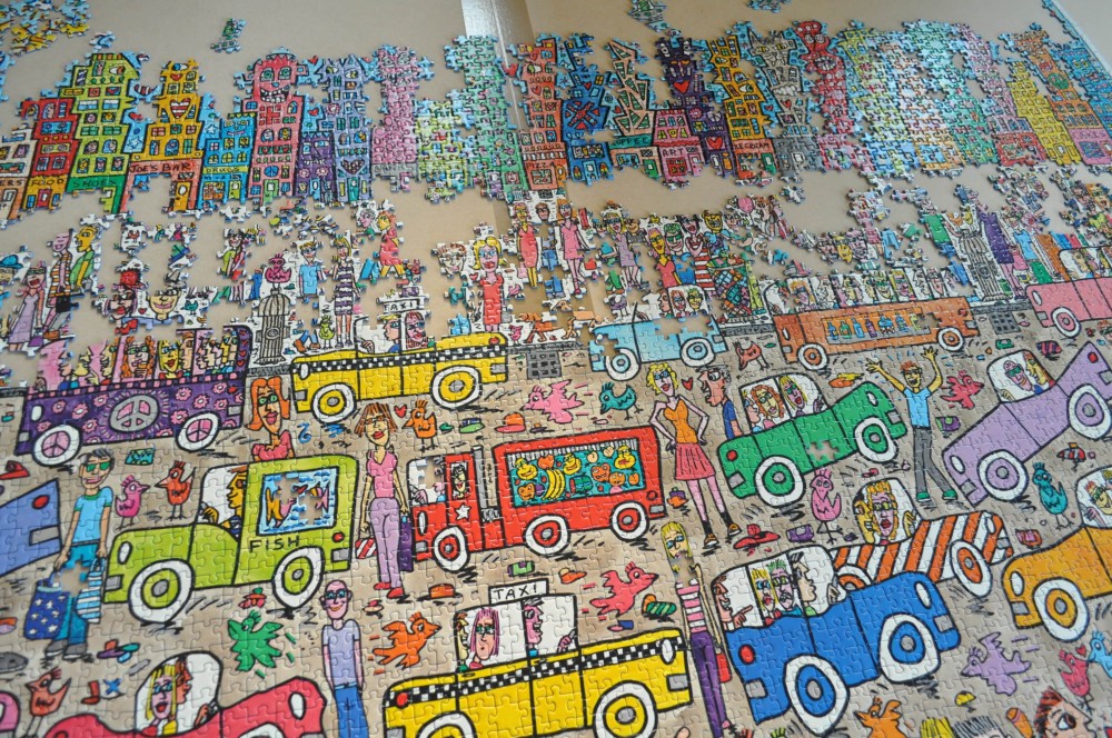 5000ピースのジグソーパズルを自宅の壁に飾ろう|開封から46日目