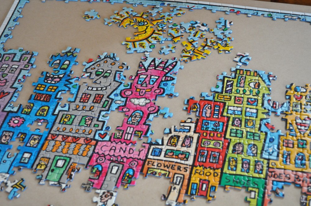 5000ピースのジグソーパズルを自宅の壁に飾ろう|開封から46日目