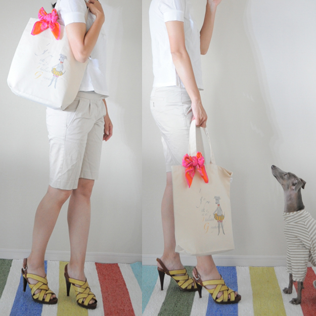 イタグレをモチーフにしたオリジナルデザインの「トートバッグ」を着てみた!