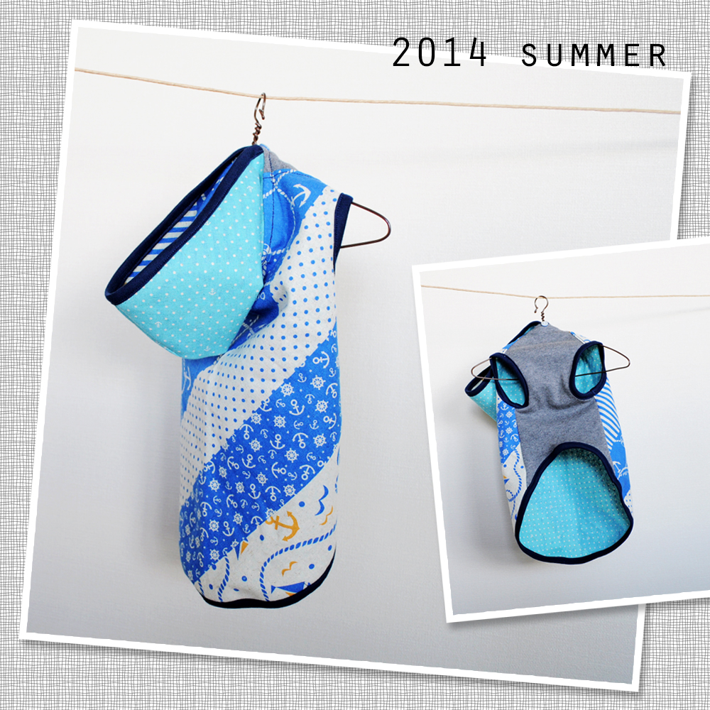 【販売開始】夏にピッタリ!アンカー|ブルーの犬服「小型犬&イタグレ|ウィペット」