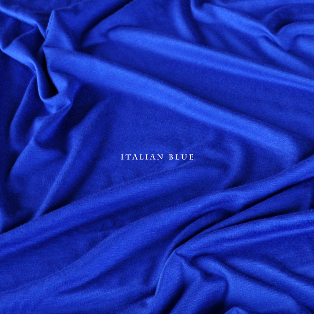 犬服｜Italian Blue｜イタリア製ストレッチ天竺ニット｜選べる４タイプ