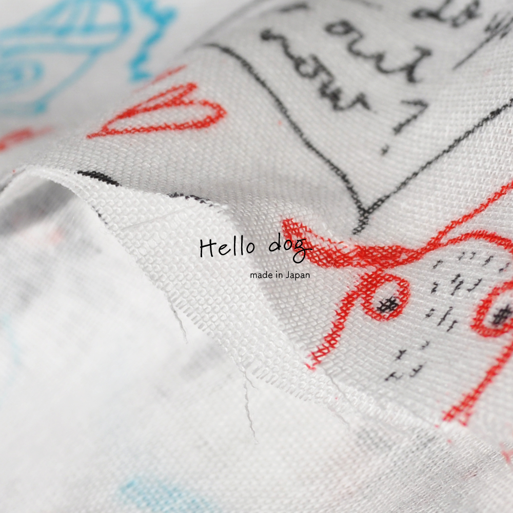 犬服｜Hello dog｜ダブルガーゼ×杢天竺ボーダーニット｜選べる３タイプ
