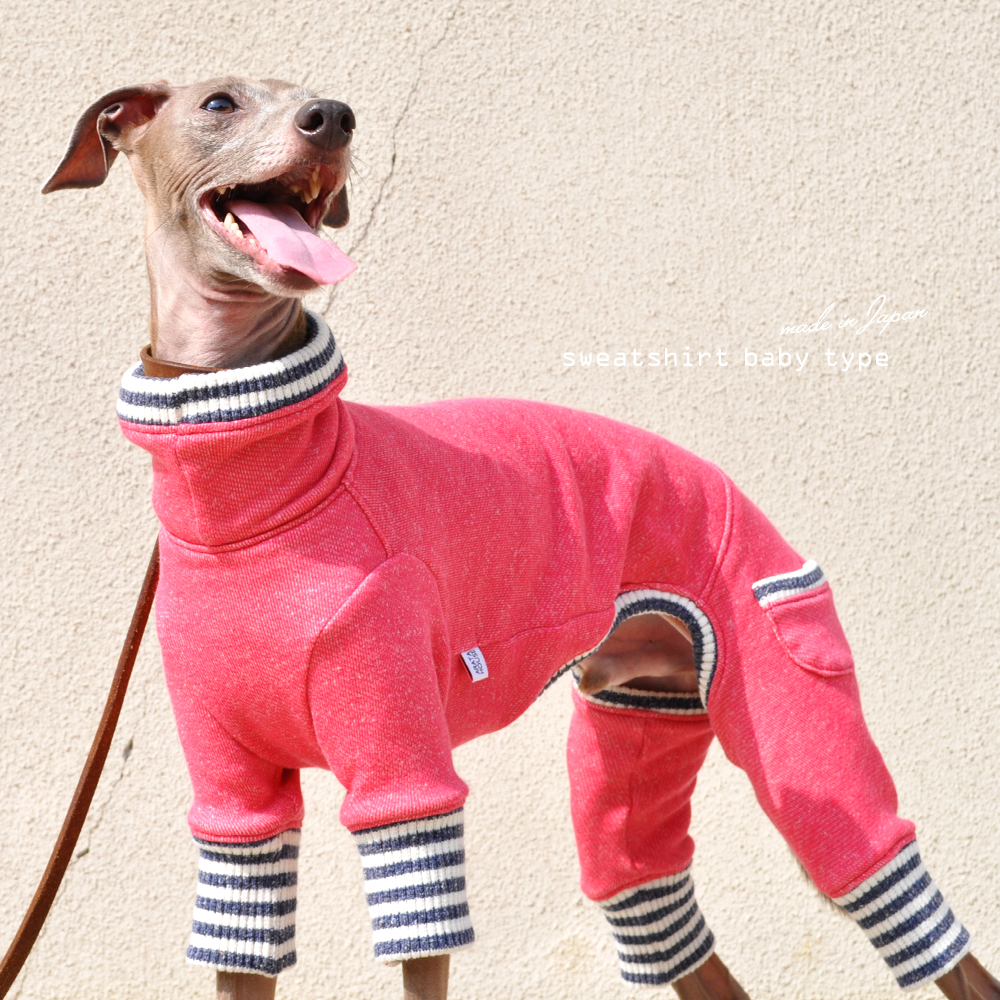 「新作犬服」人気のトレーナーシリーズにbabyタイプが登場!!|犬服|トレーナー|babyタイプ|選べる4タイプ×3カラー(ホワイト/グレイ/ピンク)