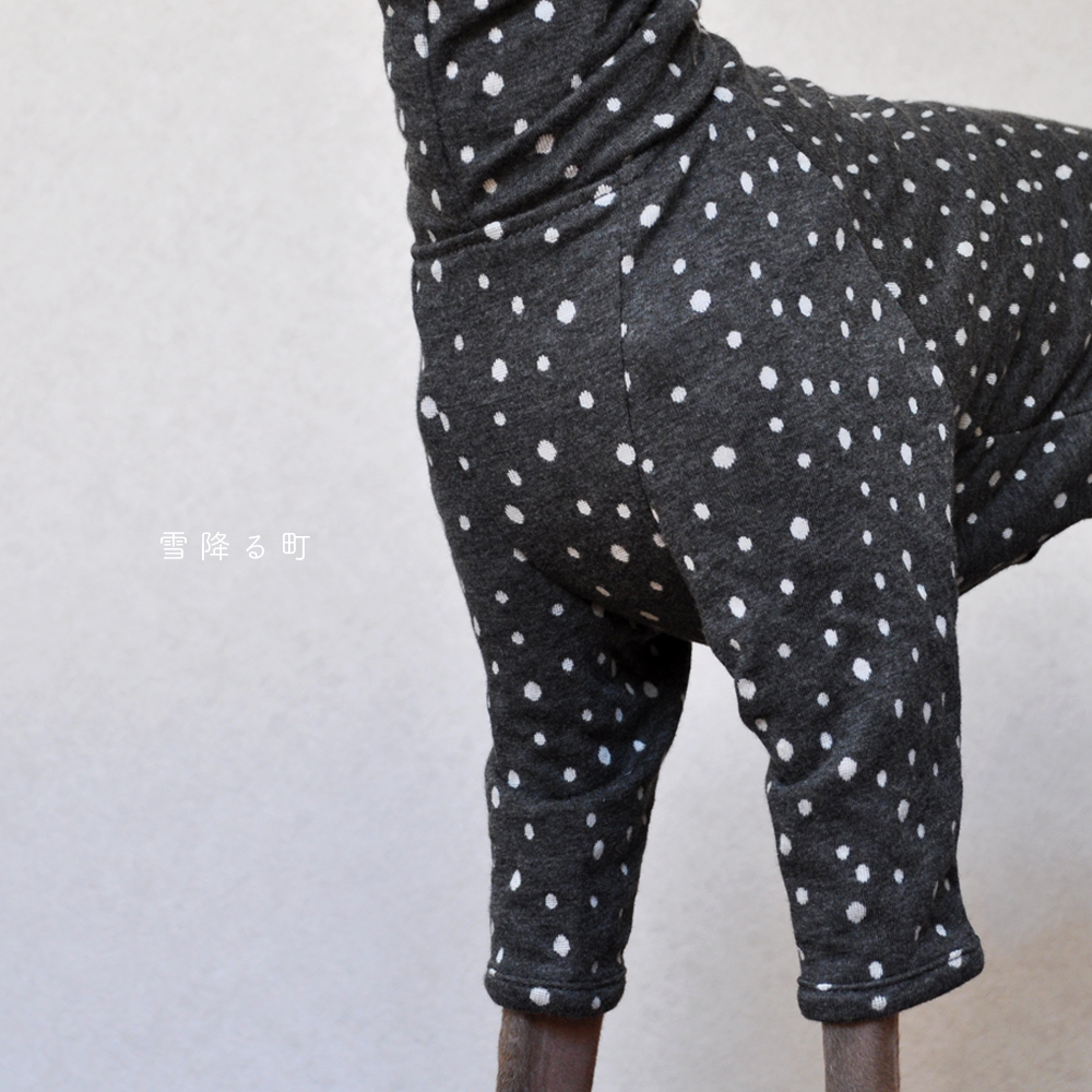 犬服|雪降る町|接結ニット|選べる4タイプ×3カラー(ライトグレイ/ダークグレイ/ネイビー)