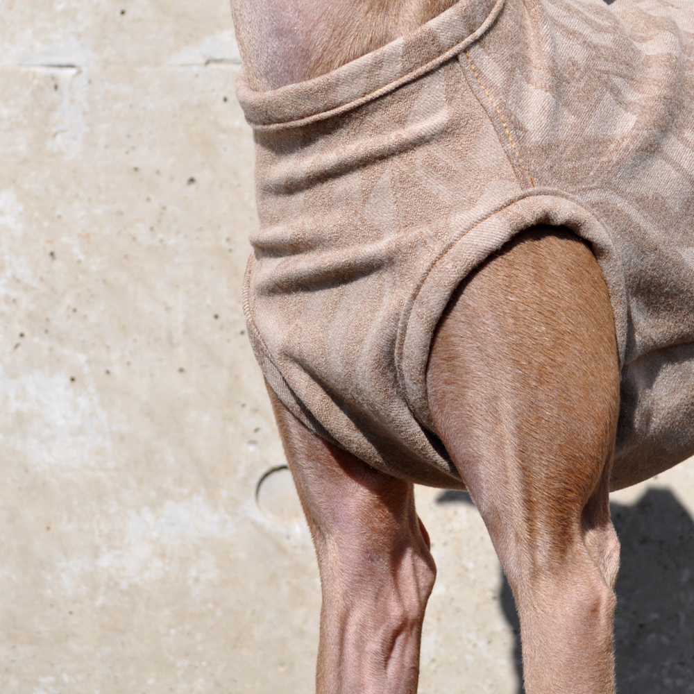 犬服|モダンな起毛ストレッチジャガード|選べる3タイプ×3カラー(ベージュ/カーキ/ブラック)