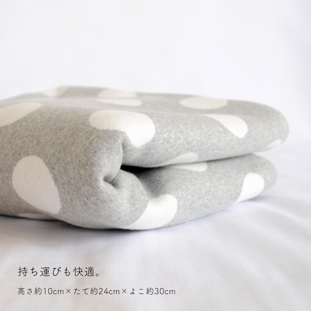 寝袋&カフェマット|ぬくぬく、あったか寝袋「もこもこ素材で毛布のような暖かさ」|大きなドット裏ボアニット生地|選べる3カラー