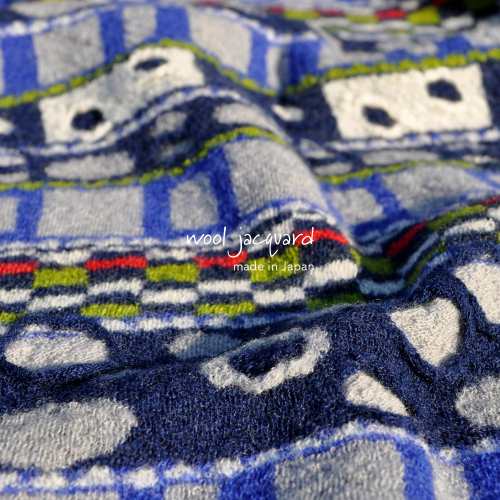 犬服|日本製ウールジャガード|選べる3タイプ×3カラー(Blue/Red/Black)