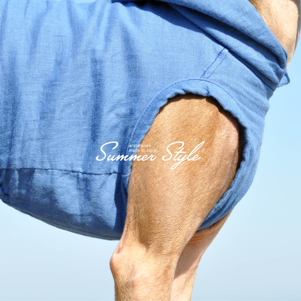 犬服|Summer Style|日本製コットンダブルガーゼ|選べる3タイプ×3カラー(Pink/Blue/Green)