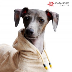 イタグレ・ウィペット犬服|愛犬と環境にやさしいオーガニックコットンパイル|ベージュ