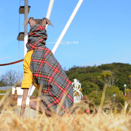 「2015年新作」イタグレ・ウィペット服｜ふわっとタータンチェック｜選べる４カラー＆８サイズ
