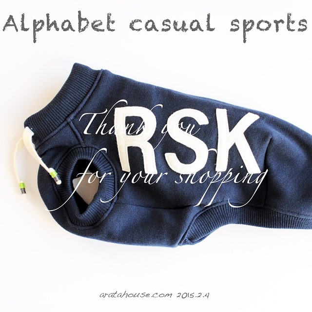 RSK Thank you「イタグレ・ウィペット犬服|アルファベットカジュアルスポーツ」アルファベット、リブカラー、着丈タイプ、袖タイプ、ネックタイプが選べます。ロンパースもok! #aratahouse #イタグレ #italiangreyhound #fashionshow #犬服 #イタグレ服 #アルファベットカジュアルスポーツ #201502 http://shopping.aratahouse.com/ 愛犬を想ってアルファベットを考える!なるほどなぁ〜そう言う意味があるんだ!!素敵です。