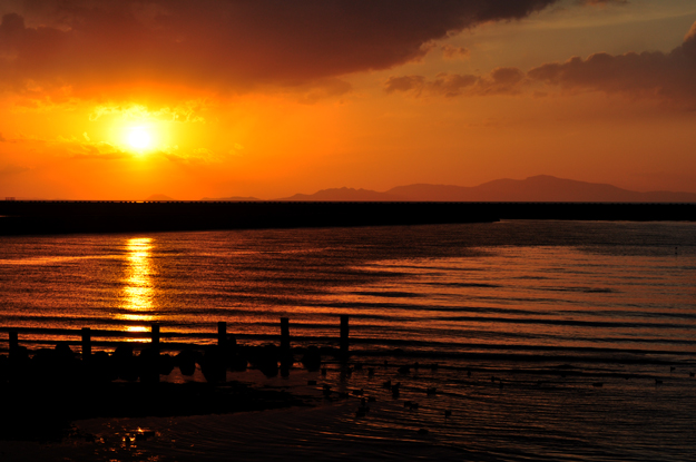 淡路島でサンセットを眺めながら。2015年3月の夕焼け