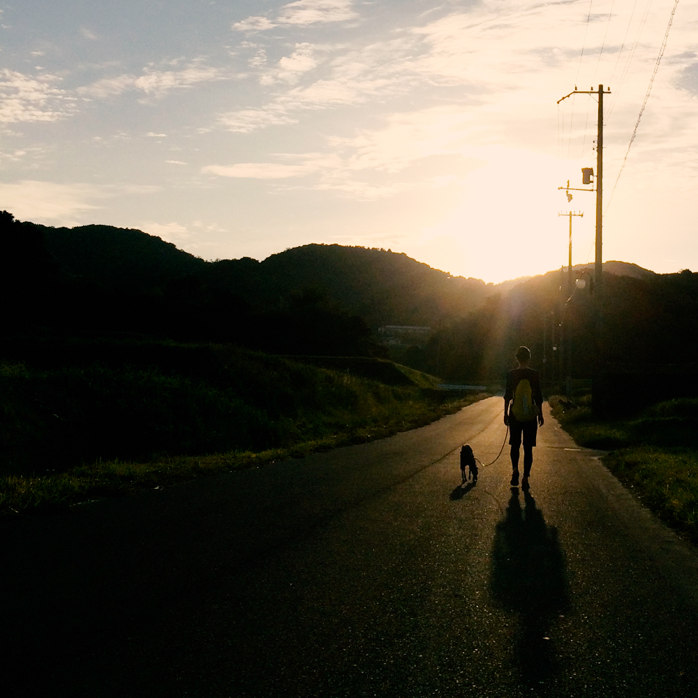 淡路島を散歩。そして、海を眺めながらビールを飲み「新作犬服」を考える