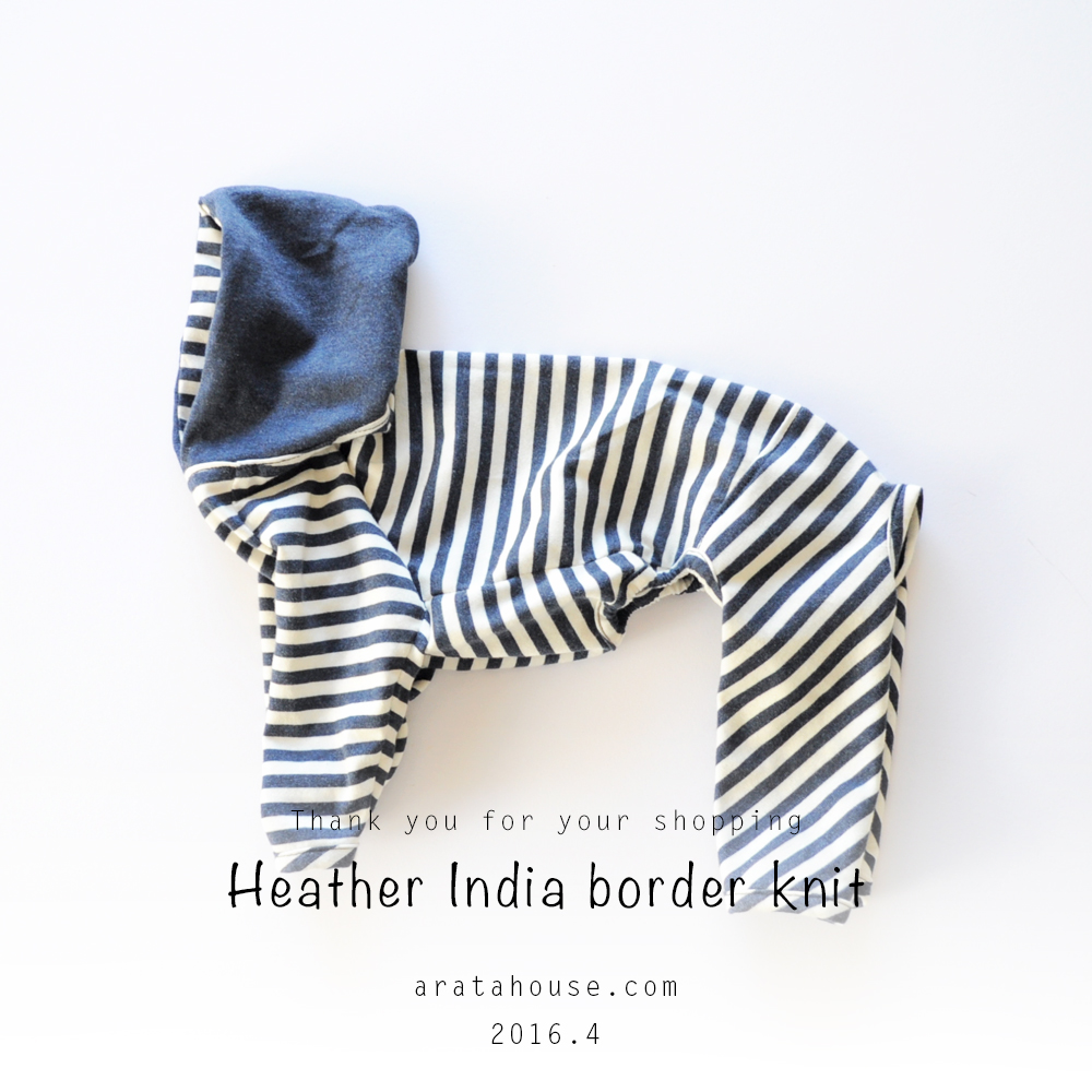 製作した犬服のご紹介 FASHION SHOW 002｜「カンガルーポケットのスター☆ウエア」「杢天竺ボーダーニット」「Cool Marine Border」