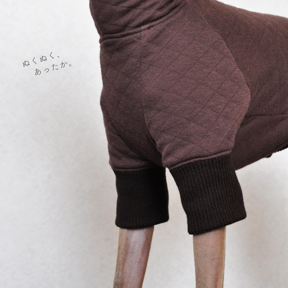 「犬服 イタグレ服 ミニピン服」2016年 秋冬新作 ”ぬくぬく、あったか。” 中綿キルト「一緒に暮らす人も心地いい。」
