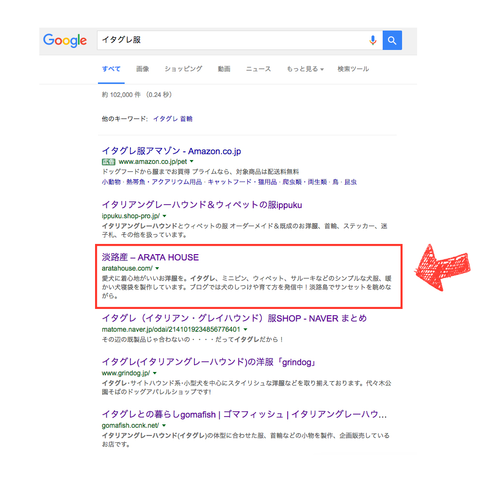 淡路産-ARATA HOUSEのイタグレ服