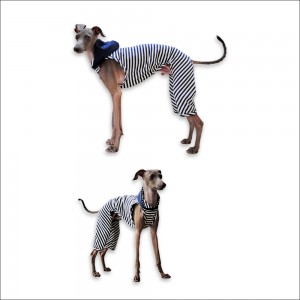 犬服|杢天竺ボーダーニット|選べる3タイプ×5カラー(ベージュ/ネイビー/グレイ/シルバー/ブラウン)