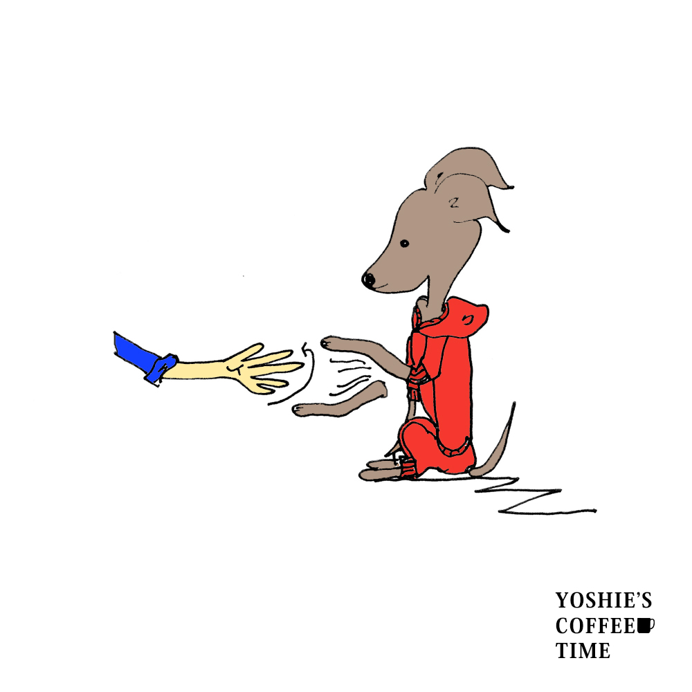 お手ができちゃった動画。-YOSHIE'S COFFEE TIME