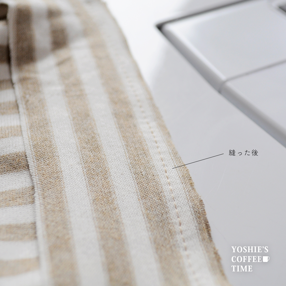 「犬服製作メモ」同素材パイピングでお洋服に一体感を。-YOSHIE'S COFFEE TIME