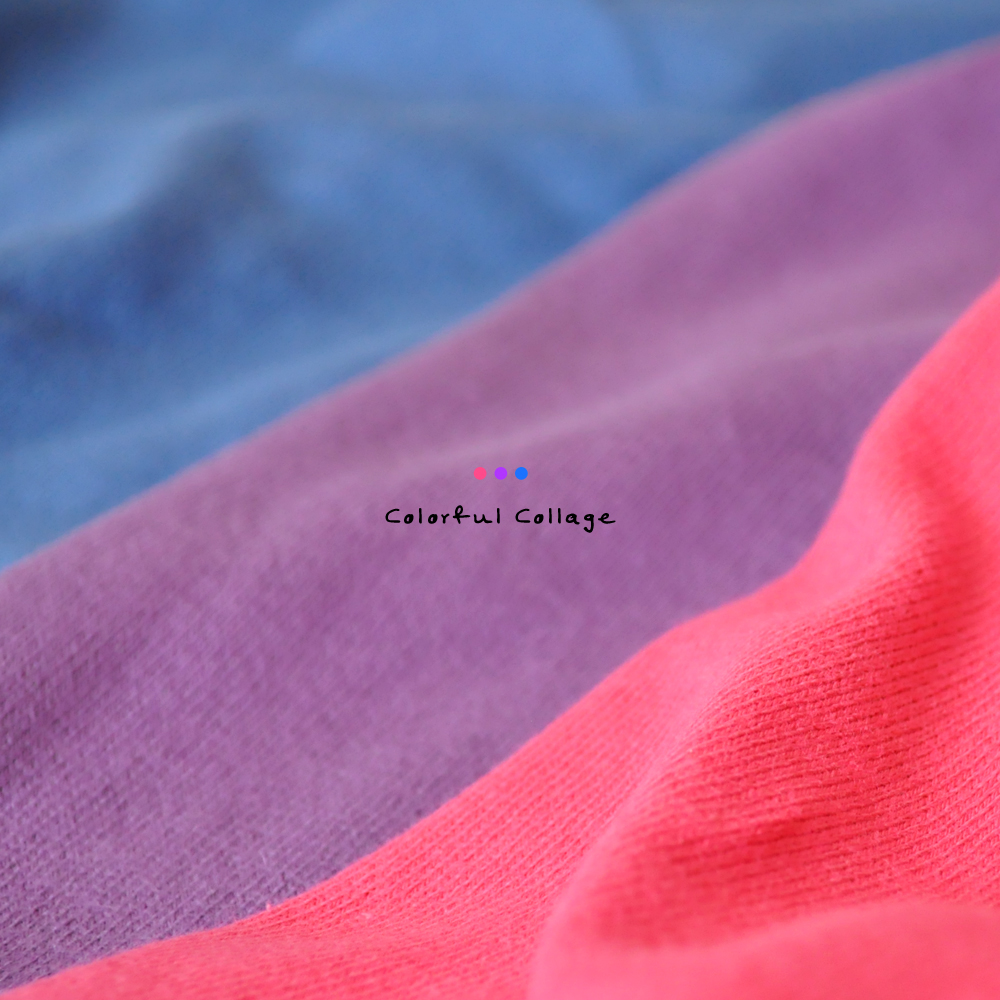 犬服｜Colorful Collage｜選べる４タイプ×自由に選べる配色（ピンク×パープル×ブルー）「丸襟カスタマイズ可能」