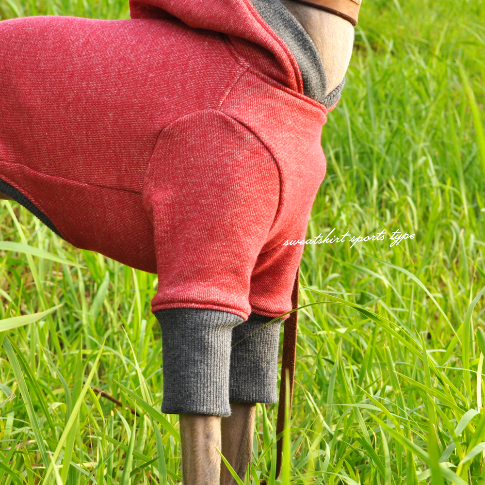 イタグレ服|ミニピン服|犬服|トレーナー|スポーツタイプ|選べる4タイプ×3カラー(ポピーレッド/栗色/ロイヤルブルー)