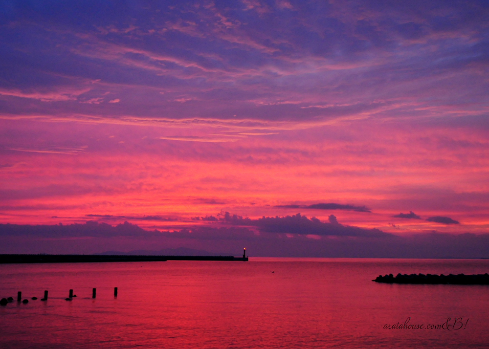 「淡路島の夕焼け」たった10分の景色の中に。