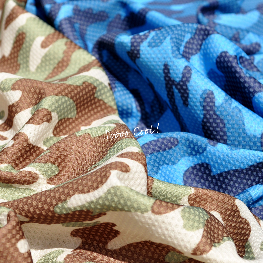 犬服|SOOOO COOL! 水に濡らしてひんやり!UVカット90%|ウォータークールクロス特殊冷感ニット|選べる3タイプ×2カラー(カモフラグリーン/カモフラブルー)