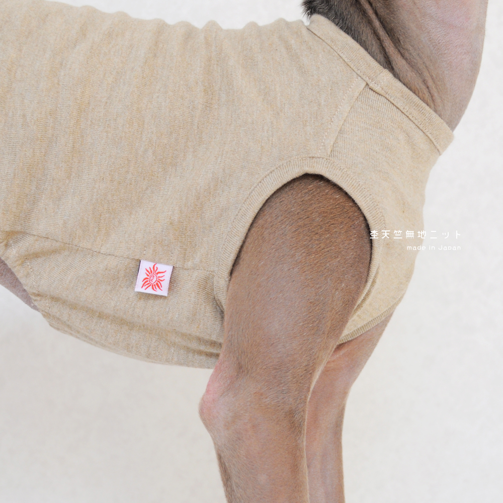 犬服｜杢天竺無地ニット｜選べる４タイプ×３カラー（ベージュ/グレイ/ネイビー）