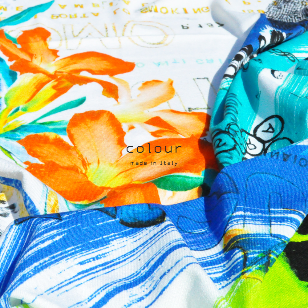 犬服|colour|上質なイタリア製舶来プリントニット|選べる4タイプ×2カラー(Red/Blue)