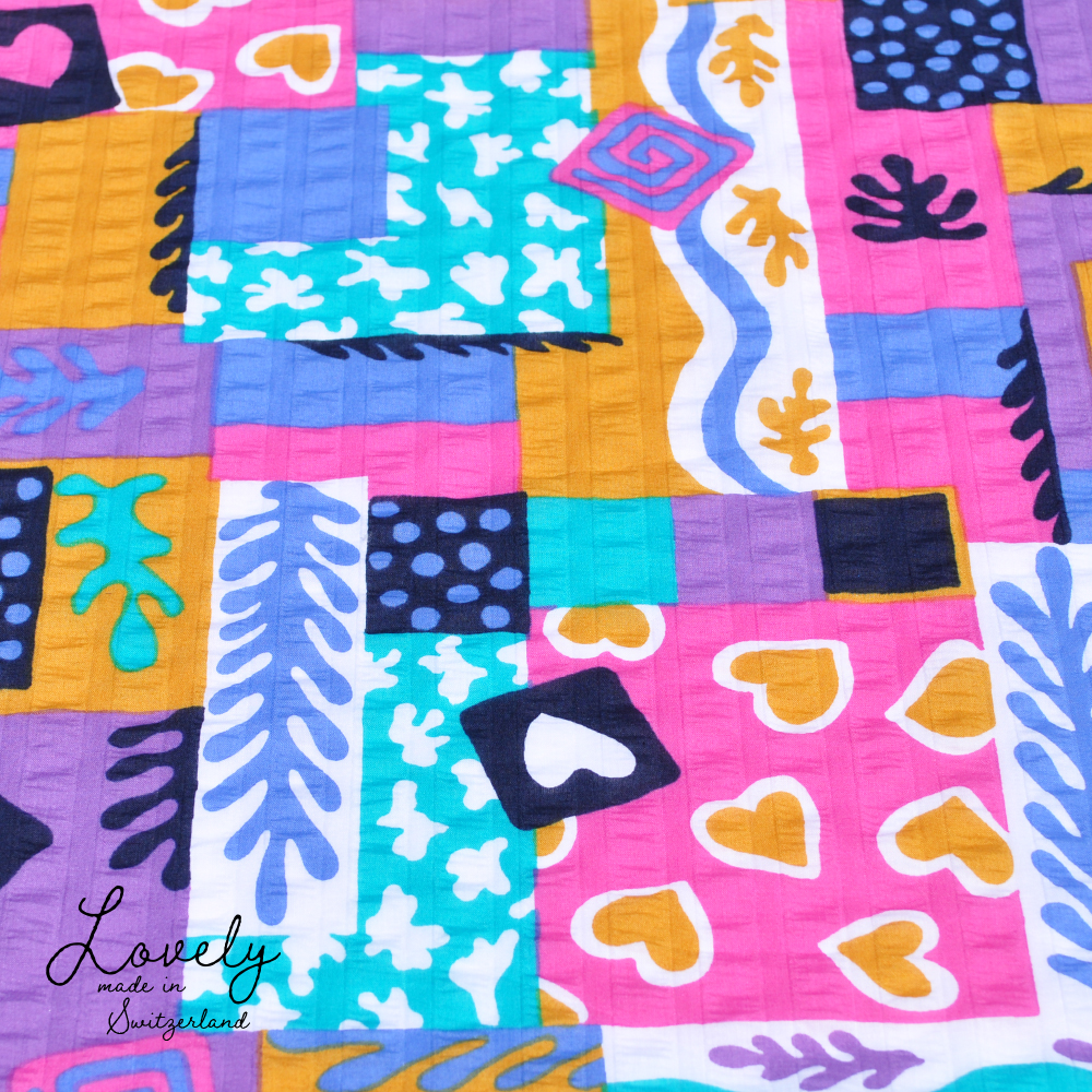 犬服｜Lovely｜スイス製サッカープリント（しじら織り）｜選べる３タイプ×３カラー（ベージュ/ネイビー/グレイ）