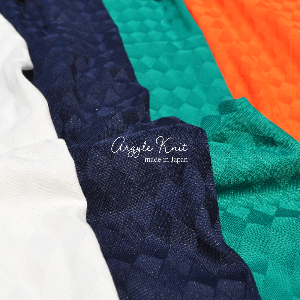 犬服|上品な日本製アーガイルニット|選べる4タイプ×4カラー(ホワイト/ネイビー/グリーン/オレンジ)
