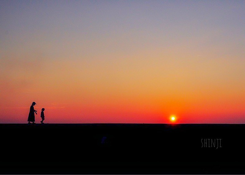 淡路島の夕焼け-小さな恋人